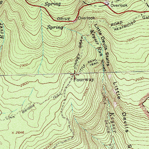 Topographic Map of Fourway, VA