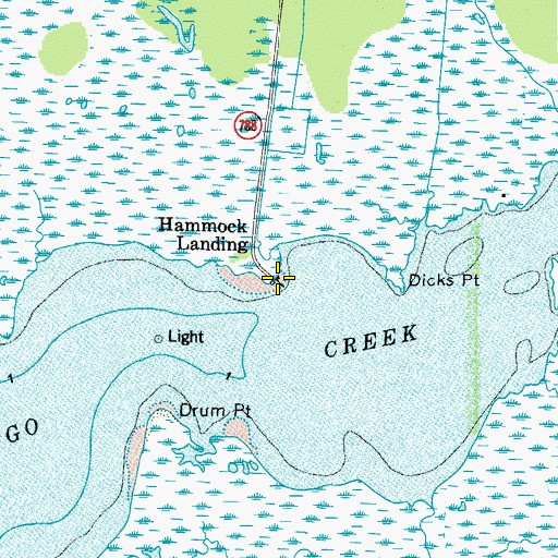 Topographic Map of Hammock Landing, VA