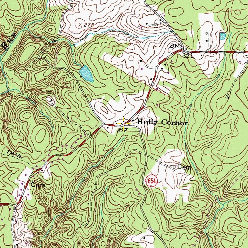 Topographic Map of Holly Corner, VA