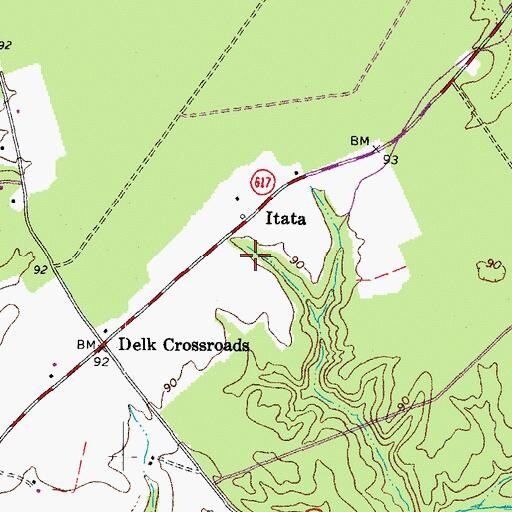 Topographic Map of Itata, VA