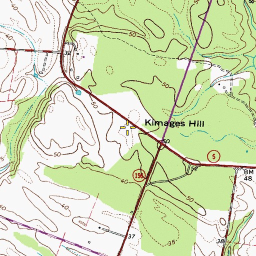 Topographic Map of Kimages Hill, VA