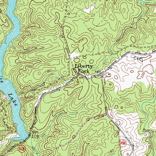 Topographic Map of Liberty Fork, VA