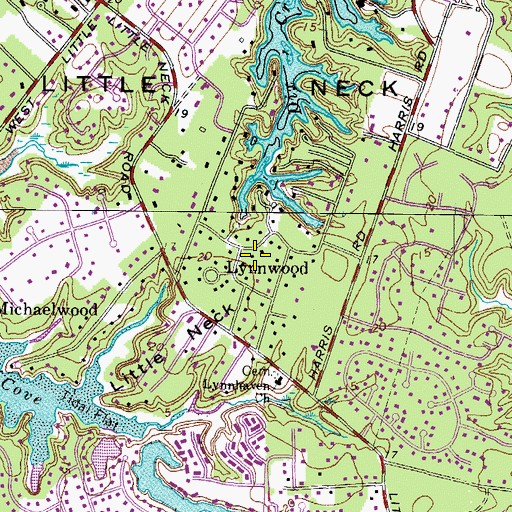 Topographic Map of Lynnwood, VA