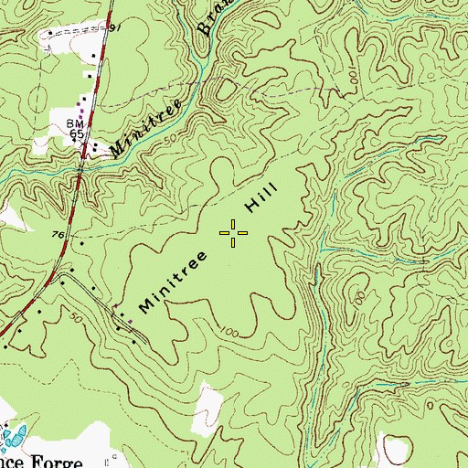 Topographic Map of Minitree Hill, VA