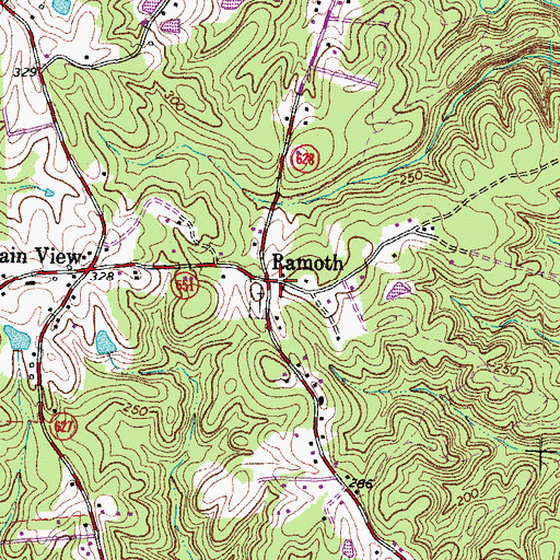 Topographic Map of Ramoth, VA