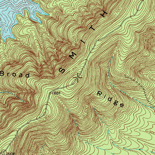 Topographic Map of Smith Mountain, VA