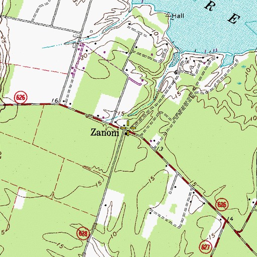 Topographic Map of Zanoni, VA
