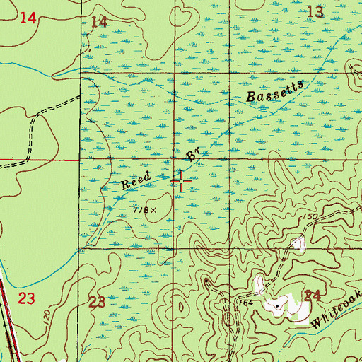 Topographic Map of Reed Branch, AL