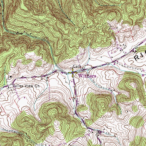 Topographic Map of Withers, VA