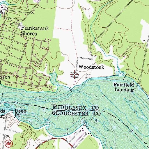 Topographic Map of Woodstock, VA