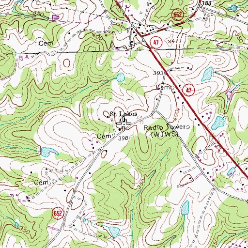 Topographic Map of Cool Spring School (historical), VA