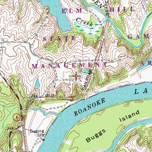Topographic Map of Elm Hill Plantation, VA