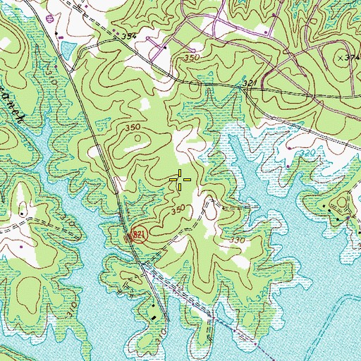 Topographic Map of Merifield Wildlife Management Area, VA