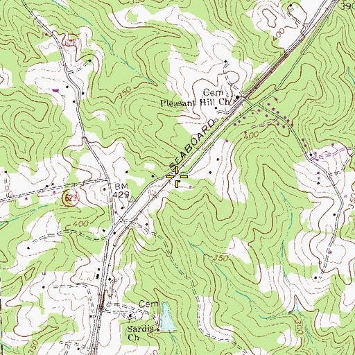 Topographic Map of N V Boyd School (historical), VA