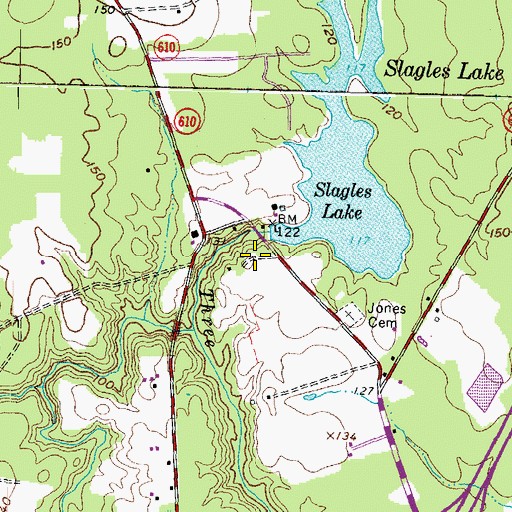 Topographic Map of Lakeside Village Mobile Home Park, VA