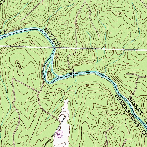 Topographic Map of Lazottes Ford, VA