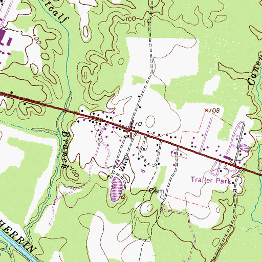 Topographic Map of Living Waters Rock Church, VA