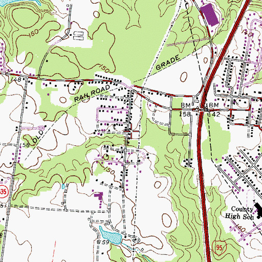 Topographic Map of Washington Park, VA