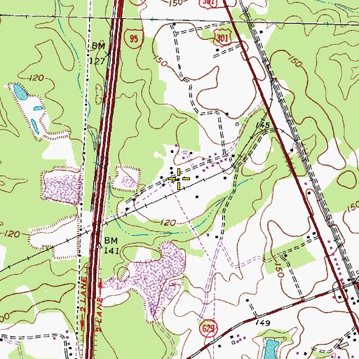 Topographic Map of Wings of Faith Church, VA