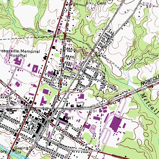 Topographic Map of Apostolic Faith Church, VA