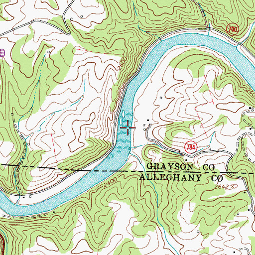 Topographic Map of Spurlin Ford, VA