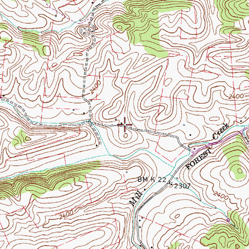 Topographic Map of Beaver, VA