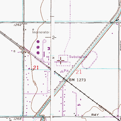 Topographic Map of Santan Substation, AZ