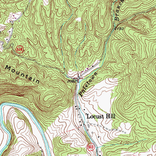 Topographic Map of Poletown, VA