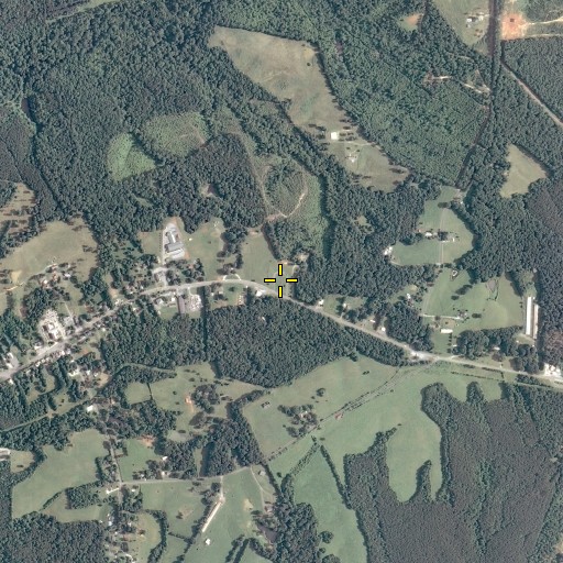 Aerial/Satellite Image of Buckingham Community Cemetery, VA