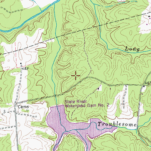 Topographic Map of Buckingham County, VA