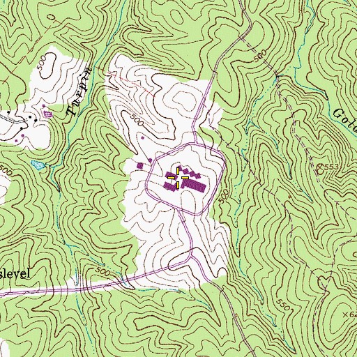 Topographic Map of Dillwyn Elementary School, VA
