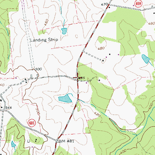 Topographic Map of Old Mount Vinco, VA