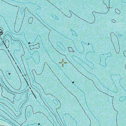 Topographic Map of Mobjack Bay, VA
