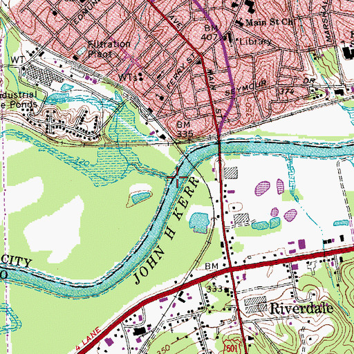 Topographic Map of Poplar Creek, VA