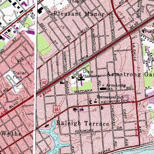 Topographic Map of Sentara Hampton General Hospital Heliport, VA