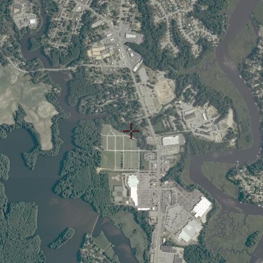 Aerial/Satellite Image of Louise Obici Memorial Hospital Heliport, VA