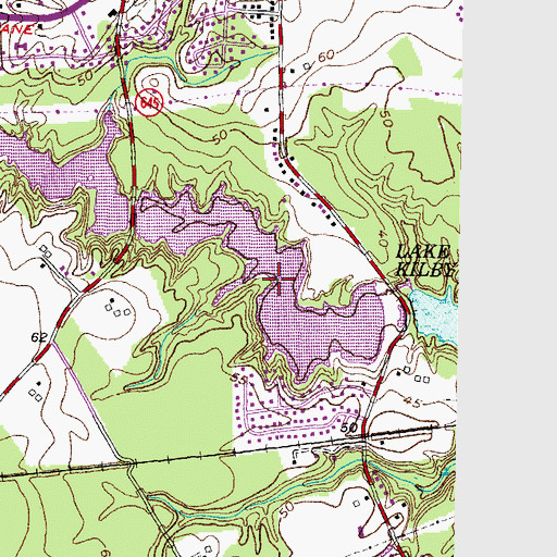 Topographic Map of Speights Run Reservoir, VA