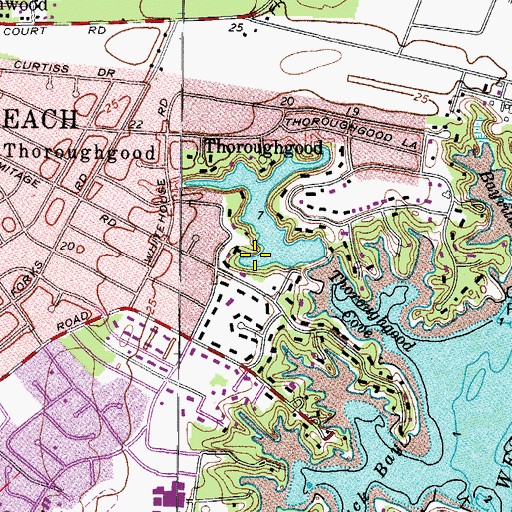 Topographic Map of Lake Charles, VA