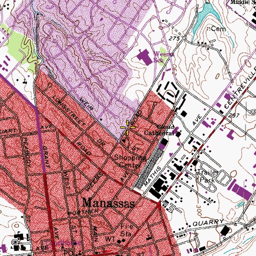 Topographic Map of Stonewall Recreation Center, VA