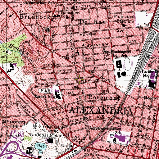 Topographic Map of Jehovahs Witnesses Church, VA