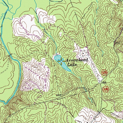 Topographic Map of Arrowhead Lake, VA