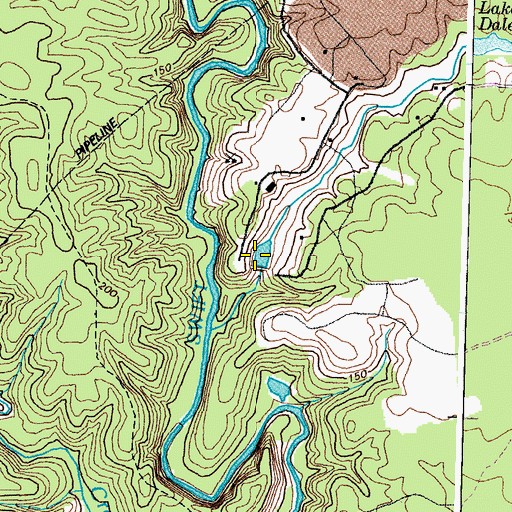 Topographic Map of Lake Dale, VA