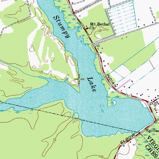 Topographic Map of Stumpy Lake, VA