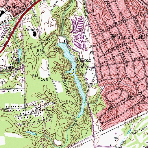 Topographic Map of Wilcox Lake, VA