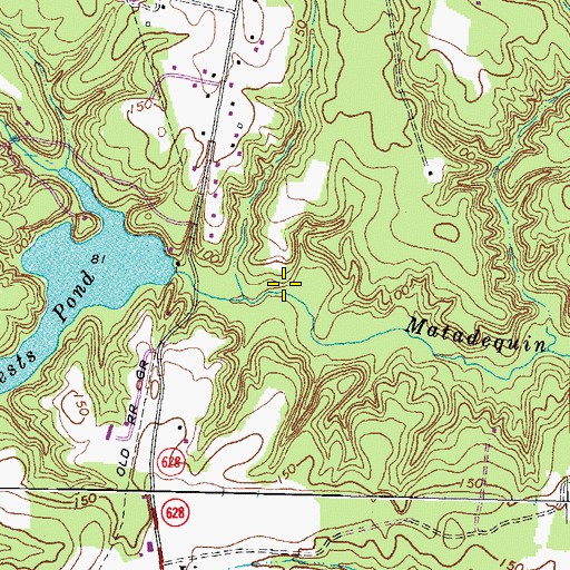 Topographic Map of Wests Pond, VA