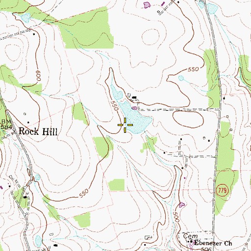 Topographic Map of Meadow Grove Farm Dam, VA