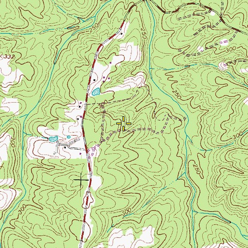 Topographic Map of WSVS-FM (Crewe), VA