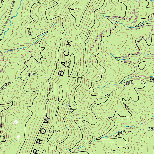 Topographic Map of WKCY-FM (Harrisonburg), VA