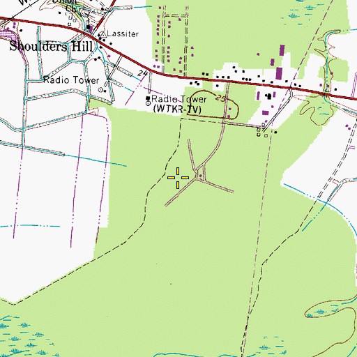 Topographic Map of WMXN-FM (Norfolk), VA