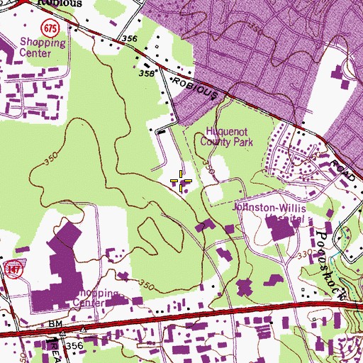 Topographic Map of WCVE-TV (Richmond), VA